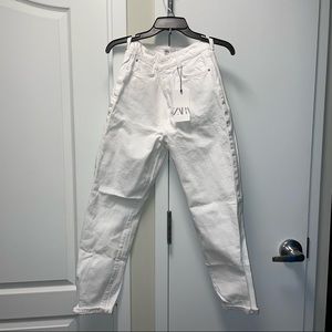 Zara Mom Jeans (White)
